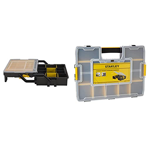 Image of Stanley Tools STST1-75540 Sort master, Multi-Level Organiser - 40 x 30 x 13.7 cm & Professional Organiser, Tool Box, Tool Organiser, Sort Master Seal Tight STA194745