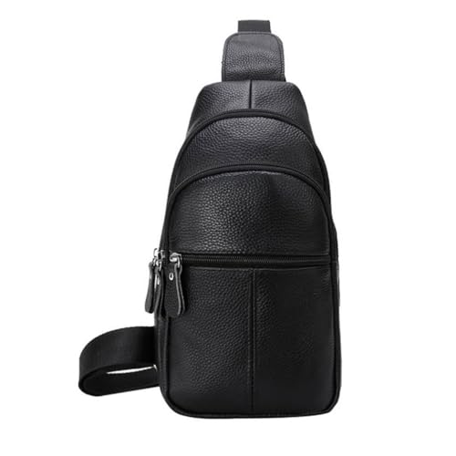Sac de poitrine pour hommes en peau de vache sacoche bandoulière luxe CFWSHJ