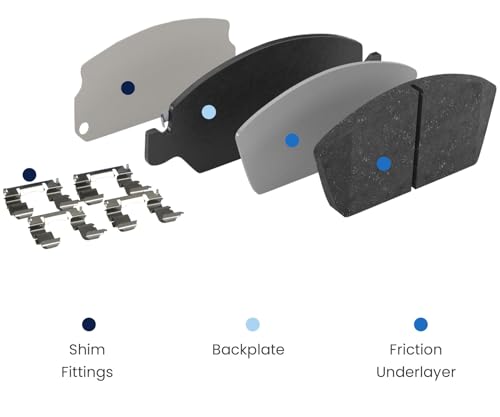 Image of Bendix Priority1 CFC1341 Ceramic Rear Brake Pads for Select Models Mercedes-Benz C180, C200, C230, C250, C280, C300, C350, E250, E300, E350, E400, E550, GLK250, GLK280, GLK300, GLK350