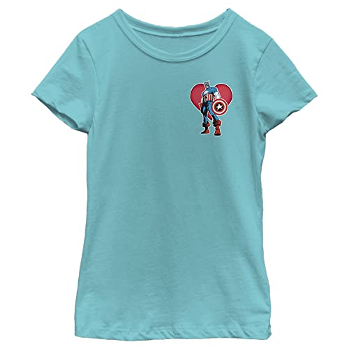 Fifth Sun Girl's Captain America Heart T-Shirt