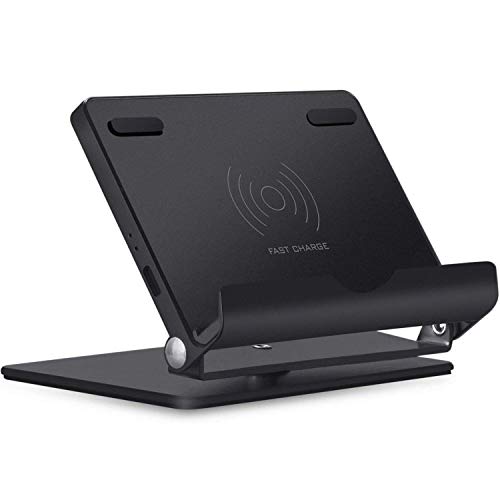 VENROII QI Fast Wireless Charger Stand,Wireless Charging Stand for iPhone 11 Pro Max, XR, Xs Max, XS, X, 8, 8 Plus (Black)