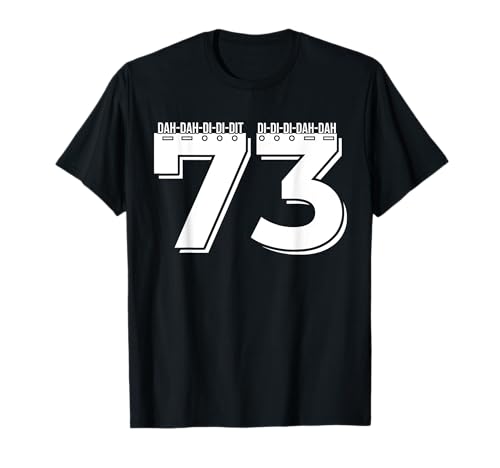 73 Best Regards Morse Translation Funny Amateur Ham Radio T-Shirt