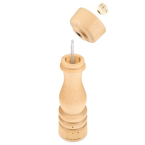 Cole & Mason London Salt Mill - Refillable Spice Shakers with a Premium Wood Design - Adjustable for Fine to Coarse Seasonings - Uses Carbon Steel Mechanism - Beech Wood, 8” by Cole & Mason - Image 9