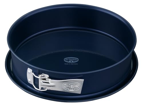 Dr. Oetker Molde repostería horno desmontable redondo con base antigoteo para servir y cierre hermético de seguridad, base esmaltada y aro antiadherente de cuidada calidad, 28cm, 1ud. BACK-LIEBE