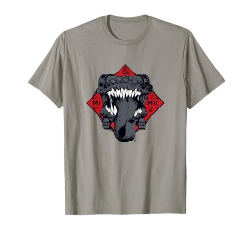 22WCDD00089A-001 Dungeons & Dragons Mimic Medium Monstrosity Big Tongue Logo Maglietta