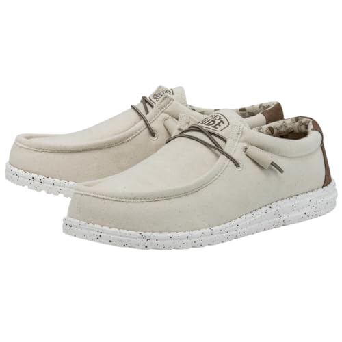 image for HEYDUDE Men's Wally Stretch Ivory Size 12 | Men’s Shoes | Men's Lace