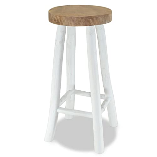 ZQQLVOO Taburete de bar de madera maciza de teca, para cocina, comedor, cafetería, bar