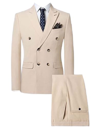 Costume mariage homme 2 pièces de haute qualité à double boutonnage
