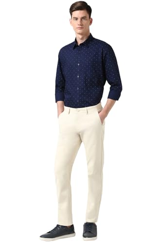 Image of Peter England Men's Cotton Slim Fit Print Shirt