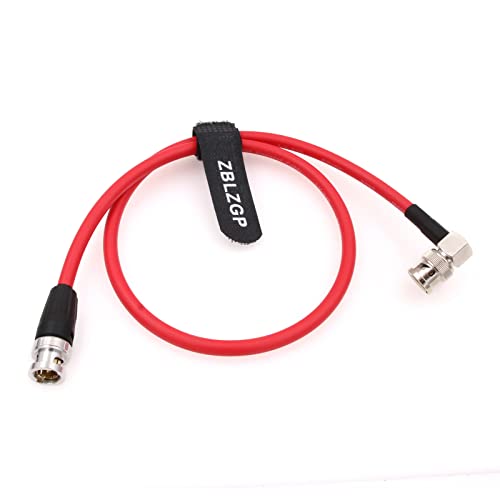 ZBLZGP 12G-SDI LV-61S BNC Male to Right Angle BNC Male 75 ohm Coaxial shielded Cable for 4K Video Camera, Red, 30CM - Image 2