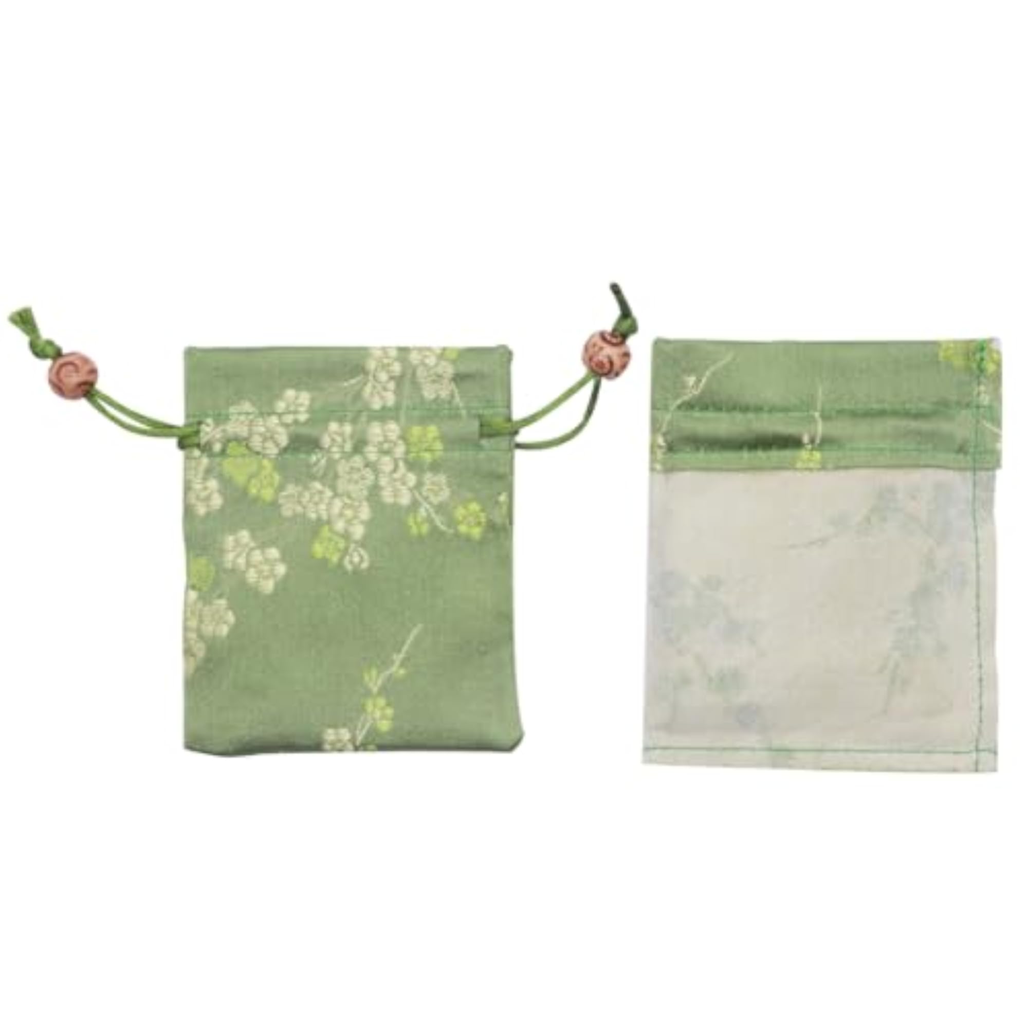 20PCS Silk Drawstring Bags, Embroidered Jewelry Pouch