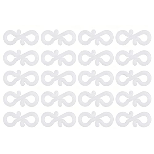 100PCS Plastic Gutter Hooks for Outdoor Lights White S Clips for Gutters