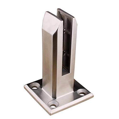 LukLoy 1 Piece 304 Stainless Steel Square Glass Spigots Pool Fence Spigot Clamp