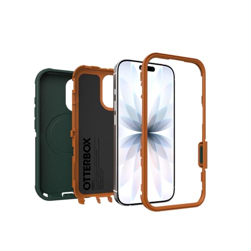 Image of OtterBox iPhone 17 Defender Pro Series Case - Green Intrigue - Tough, Rugged & Durable iPhone Case, Snaps on MagSafe