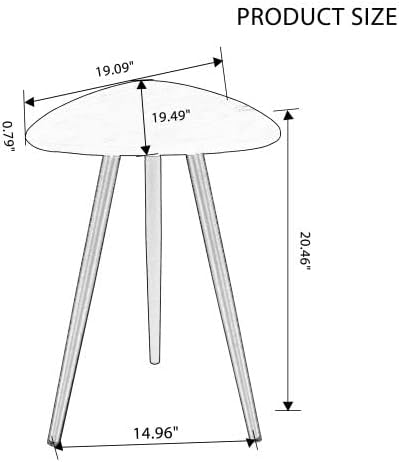 Miniatura 2 de Mesa auxiliar y auxiliar de mármol sintético minimalista moderno, mesa auxiliar pequeña con patas de metal dorado oscuro para sala de estar,