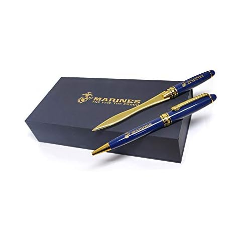 United States Marine Corps Gift Set - Ballpoint Pen & Letter Opener With Gift Box BP-202 Cover