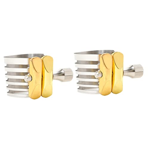ibasenice Pcs Professional Metal Saxophone Reed Clip Silver Alto Saxophone Neck Ligature