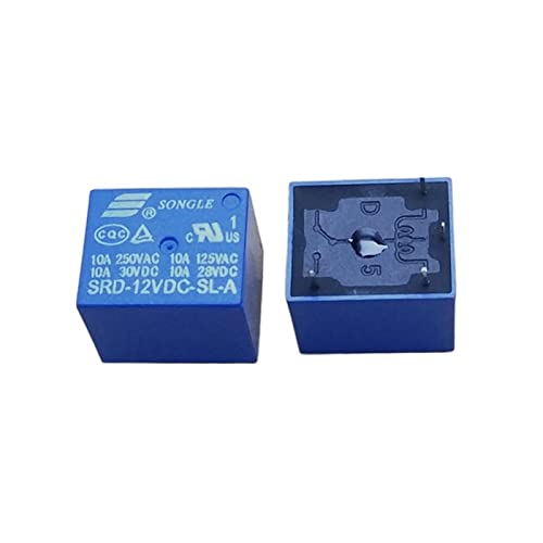 Mini relais de puissance PCB 12V 4 pins commande SPDT SRD-12VDC-SL-A pack 10