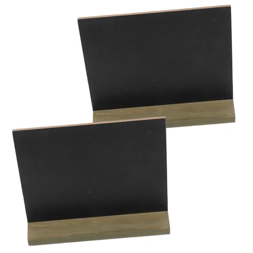 DIYEAH 2 Piezas pizarra retro decoración al aire libre servilleteros accesorios manijas cuadradas pizarra vintage pizarra decorativa tablero de mensajes de madera signos de pizarra Black