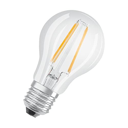 Osram LED Base Classic A Lampe, Sockel: E27, Warm White, 2700 K, 6,5 W, Ersatz für 60-W-Glühbirne, klar , 5er Packung