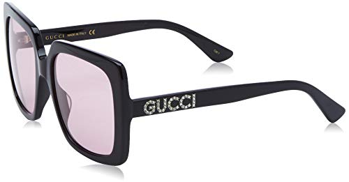 Gucci GG0418S Black/Crystal/Solid Pink Powder One Size