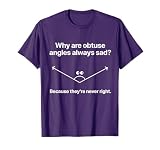 Math Pun Funny Geometry Joke Types of Angles Obtuse Cheesy T-Shirt