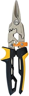 Fiskars Nożyce do cięcia blachy, Proste cięcie, Do 40% większa moc, Długość: 25 cm, Stal/ tworzywo, Czarno-pomarańczowe, PowerGear, 1027207