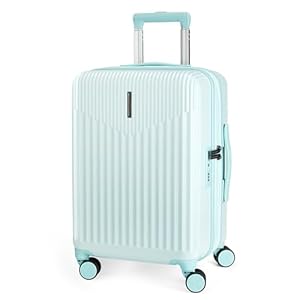 BAGSMART Carry On Luggage 22x14x9 Airline Approved with Spinner Wheels,100% PC Hardside Expandable Luggage with TSA Lock for Trips, 20 Inch Rolling Suitcases for Men Women,Green