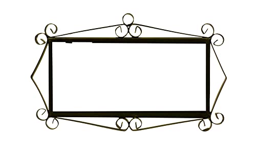 Carreaux en céramique avec motif floral espagnol de 11 x 5,5 cm avec option de cadres en filigrane en métal (cadre de 4 carreaux)