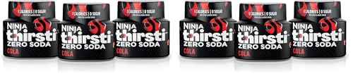 Image of Ninja Thirsti Flavored Water Drops, 0 SODA Cola, Classic Soda Flavors, Sparkling or Still, Zero Calories, Zero-Sugar, Makes 17, 12oz drinks, WCFCOLAAM,(Pack of 6)