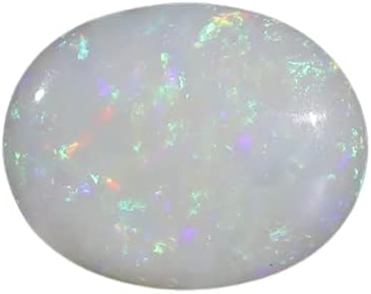 Akshita gems 18.25 Ratti 17.00 Carat Opal Stone Certified Natural Fire AA++ Quality White Astrological Australian Opal Loo...
