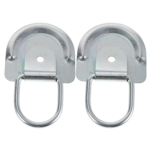 ANDRESLAD Anillos en D de 8 Mm para Amarre de Carga 2 Piezas Puntos de Anclaje Resistentes para Remolques, Caravanas y Utv, Accesorios de Fijación Seguros para Carga en Vehículos