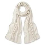 TigerTie Damen Chiffon Schal Halstuch – Luftig und angenehm zu tragen – 160 x 36 cm, creme beige