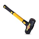 GREYTEN Sledge hammer, Fiberglass Engineers Hammer 3lbs, Sledge with Forged Steel Construction & Shock Reduction Grip