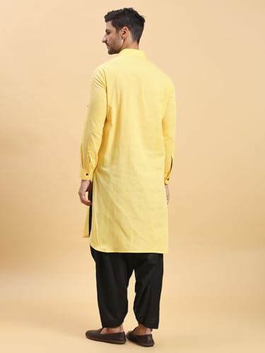Image of Rajubhai Hargovindas Men's Festive Cotton Pathani Kurta