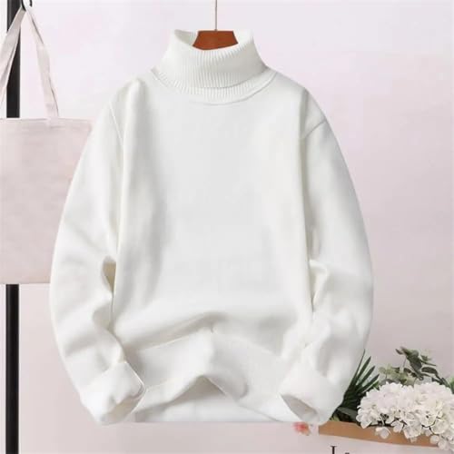 Men's Turtleneck Long Sleeve Sweater Fleece Lined Ribbed Trim Warm Thick Knit Casual Pullover4