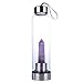 SAOI Amethyst Crystal Glass Water Bottle