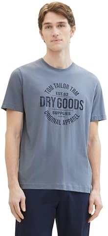 Tom Tailor 1031878 Camiseta Con Estampado, 11834 Soft Peach Orange, XS Para Hombre