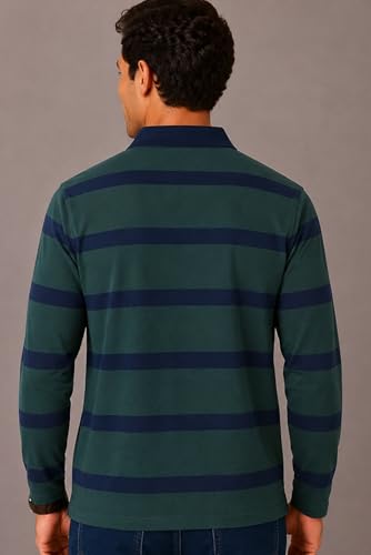 Image of SANE ORIGINALS Men's Full Sleeve Polo T-Shirt with Pocket, Premium Cotton Blend Collar Neck Tee