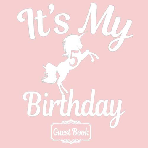 All in one It's my 5th Birthday girls & boys 5 years old B-day Guest Books, Gifts Tracker Log & Keepsake Pages - 120 pages of Guests Special Wishes, ... - Rose pink Cover - Size 8.5 x 8.5 in