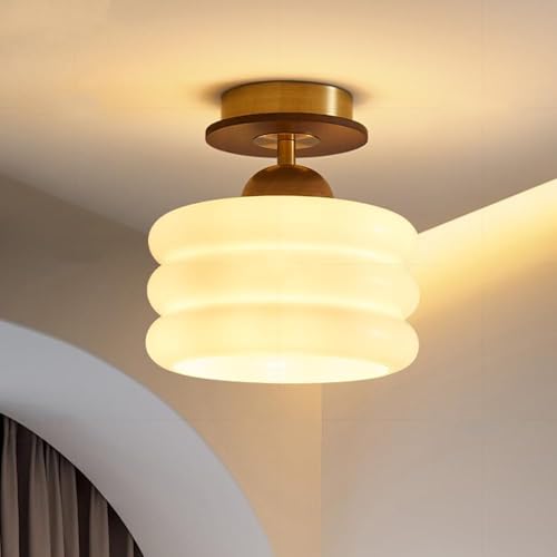 Chandelier vintage plafonnier suspendu moderne en verre cylindrique