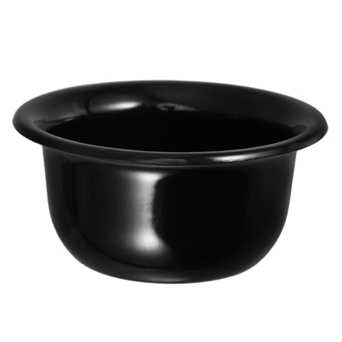 Toyvian Ciotola da Barba in Plastica Nera Tazza Riutilizzabile per Schiuma da Barba Accessori per Rasatura Uomo Design Ergonomico per Uso Domestico e Viaggio