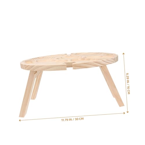Table en bois pliable pour dégustation de vin à la plage