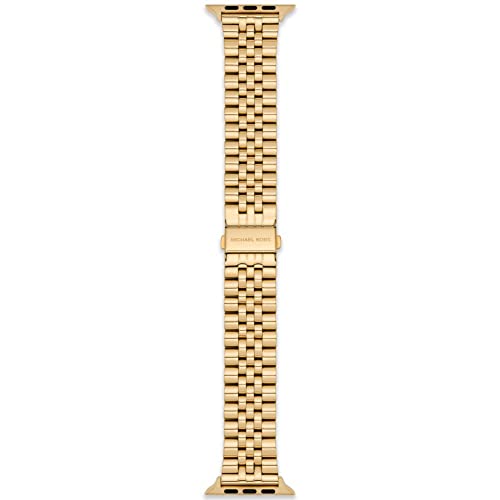 Michael Kors Women's Gold-Tone Stainless Steel Band for Apple Watch 38/40/41mm and 42/44/45mm (Model: MKS8055E)