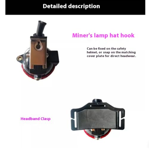 Linterna frontal de minería recargable e impermeable con brillo ajustable 7