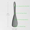 Silicone Spatula Spoon, Great for Both Cooking and Serving Durable BPA-Free Matte Black Silicone, Seamless Design, Safe for Nonstick Cooking Surfaces, 2-Pcs, Gray #1