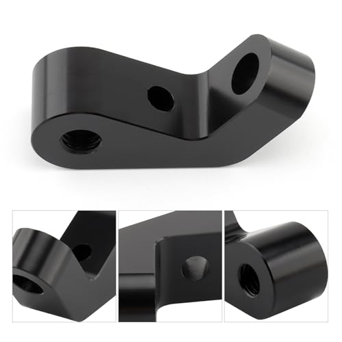 Soporte de faro extendido de moto negro compatible con Harley Softail 6