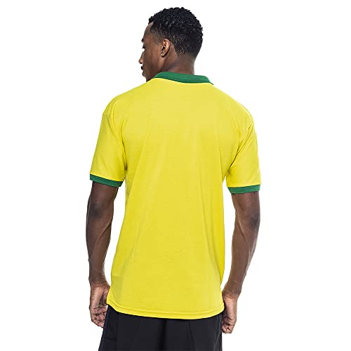 Camisa Polo Copa do Mundo Brasil Seleção Brasileira Polo Marine (GG, Brasil 01 - Amarela e verde)