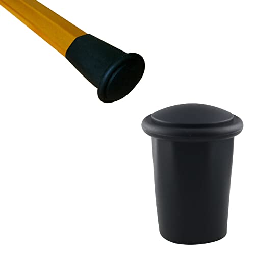 WHYHKJ 2PCS Plastic Lacrosse Butt End Tape Saver Butt End Black End Cover Lacrosse End Covers Lacrosse Stick End Cover Lacrosse Hockey Stick Supplies