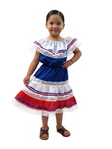 Leos Imports Ethnic Puerto Rican Boricua, Dominican, Costa Rican Colored Girls Dress